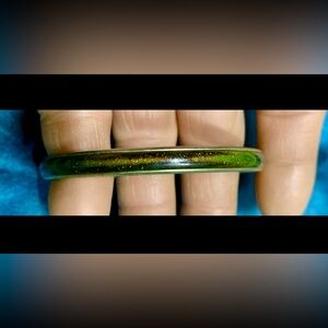 Vintage Brown Glitter Bangle Bracelet